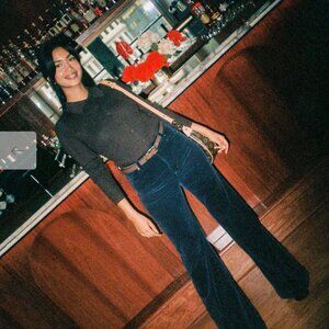 ROLLA'S - Eastcoast Flares Corduroy Pants - Color Midnight Blue - Size 27